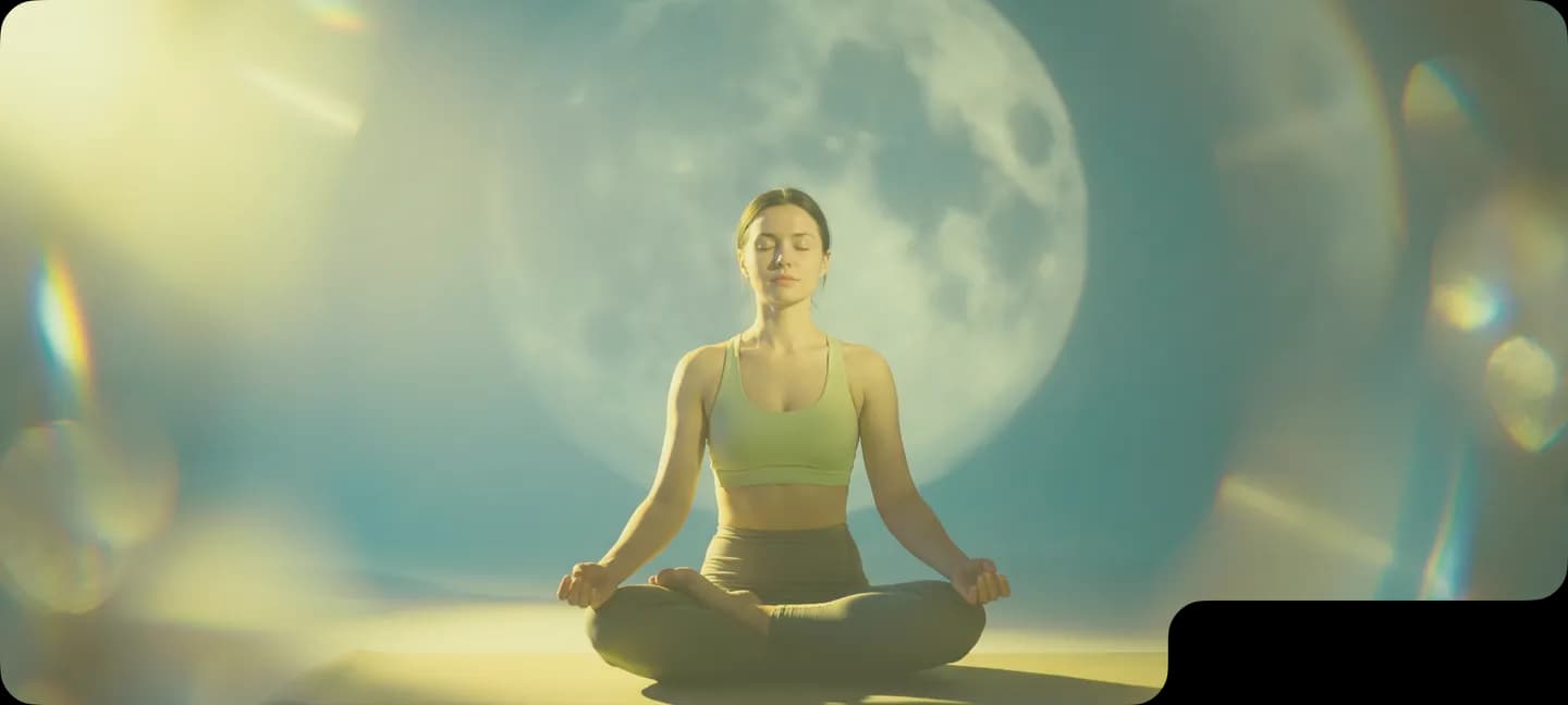 Медитация в студии Лунная призма